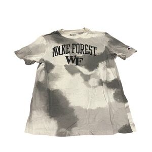 Champion Wake Forest Gray and White Tie-dye t-shirt Medium